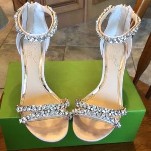 Badgley mischka jewel wedding shoes